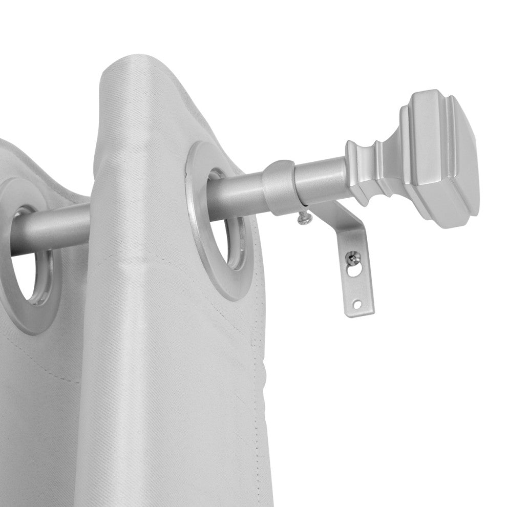 UTOPIA ALLEY 5/8 Inch Curtain Rod - Curtain Rods For Windows 28 to 48 Inch, Nickel
