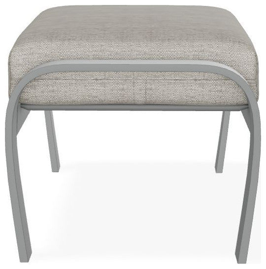 Belle Isle Cushion Outdoor Ottoman, Thatch Ash/Graphite