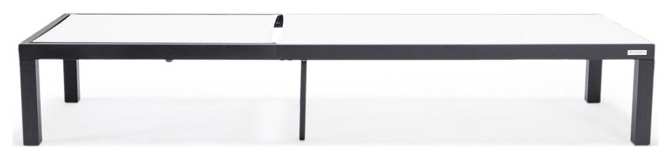 Marlin Patio Chaise Lounge Chair With Black Aluminum Frame, Set of 2