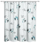 Rooster Pattern in Blue Shower Curtain