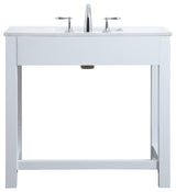 36" ADA Compliant Bathroom Vanity, White