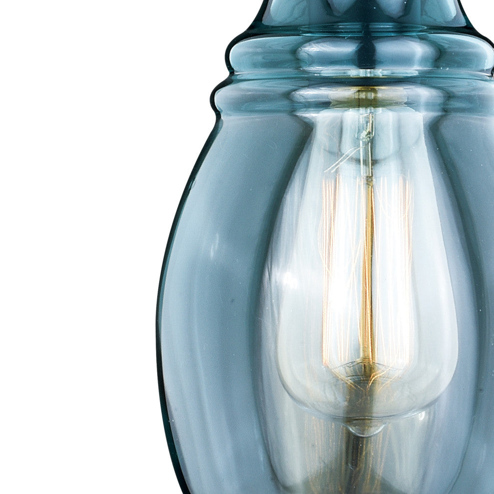 Millie 5.25" Mini Pendant Oil Rubbed Bronze Smoke Blue