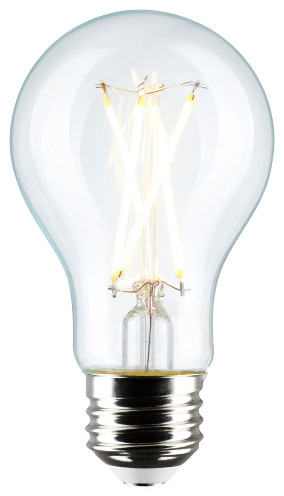 8W A19 LED, Clear, 4000K, Medium Base, 120V, 4-Pack