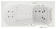 Ella Shak 36"x72" Air + Hydro + Foot Massage Walk-In tub, Outward Door, 2 Drains, No Faucet, Right Drain Heated Seat