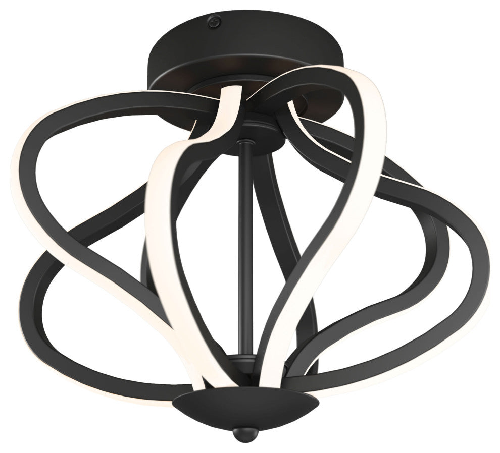 Artika Meridian Ceiling Flushmount Light, Black