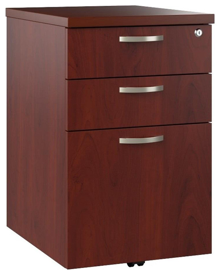 Office in an Hour Mobile File Cabinet in Hansen Cherry - Engineered Wood