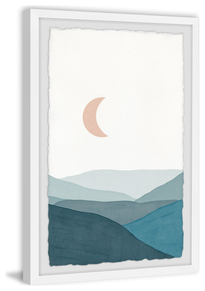 "Half Moon Illusion" Framed Painting Print, 16x24