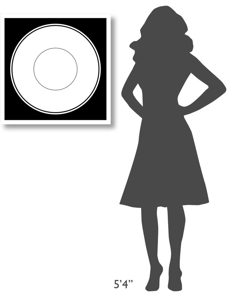 "Mealtime: White on Black - Plate" Digital Paper Print by BG.Studio, 26"x26"