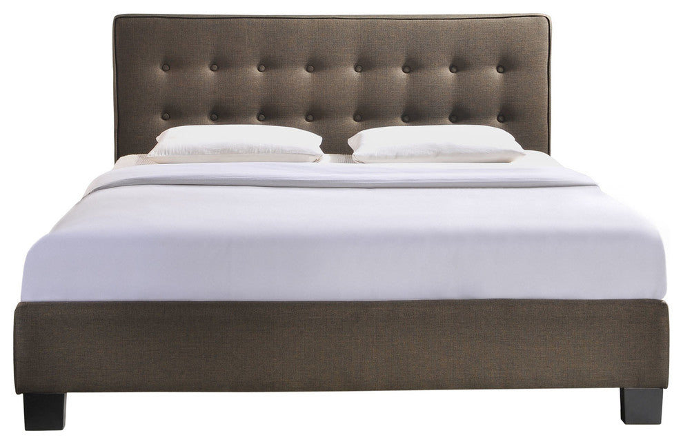 Modern Contemporary Bedroom Queen Bed Frame Brown