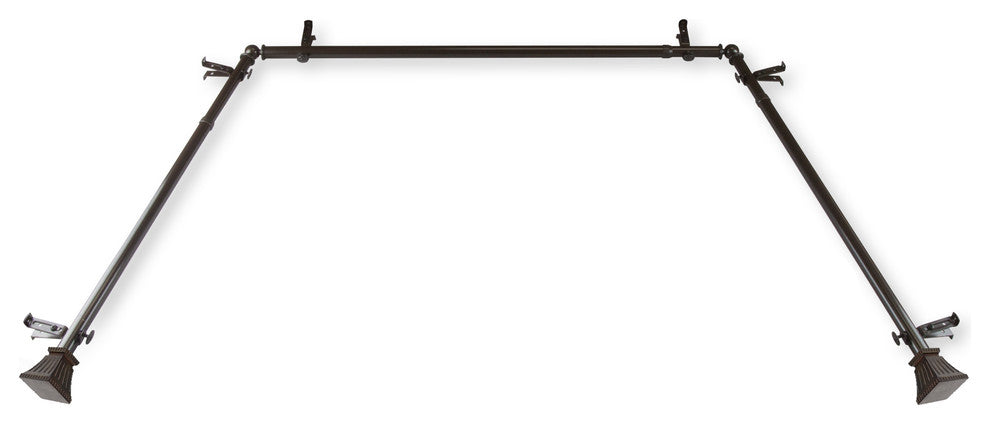Aldo 13/16" Bay Window Curtain Rod, Cocoa