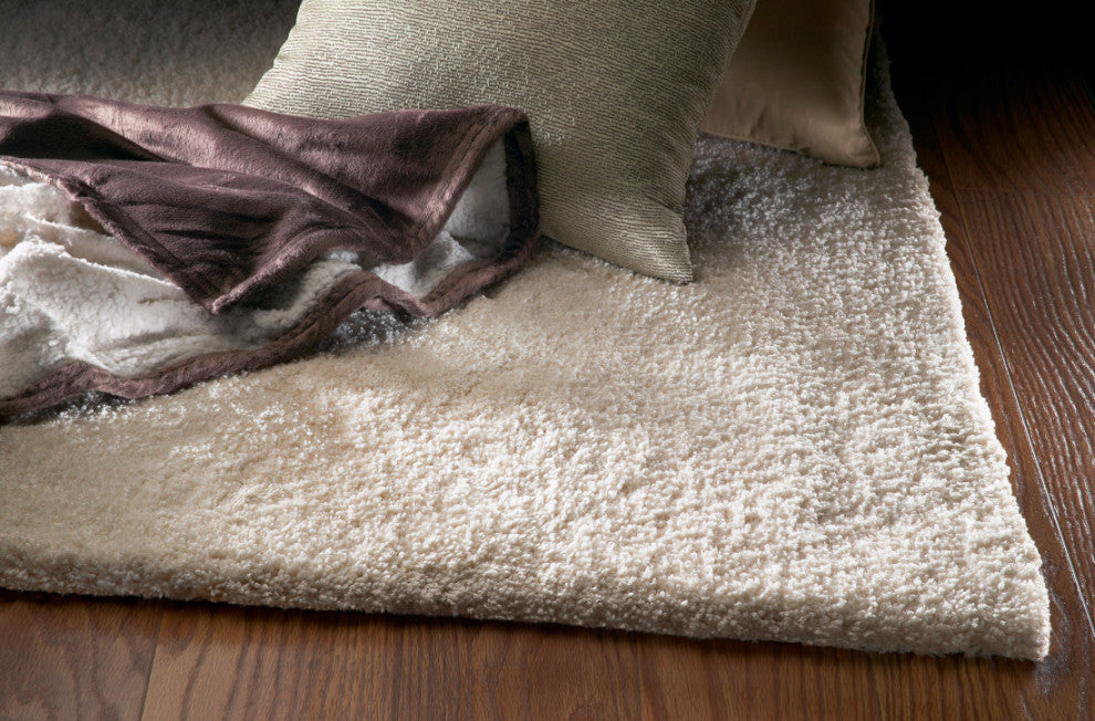 KAS Bliss 1550 Ivory Shag Area Rug, 5' x 7'