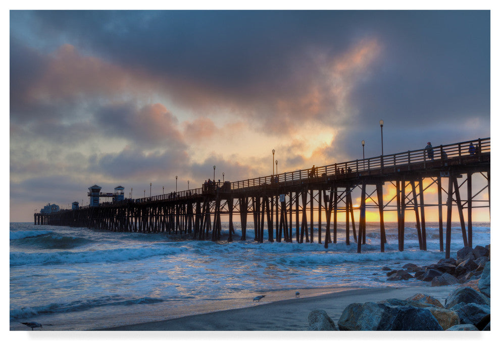 Chris Moyer ''Sunset Through Oceanside Pier'' Canvas Art, 47"x30"
