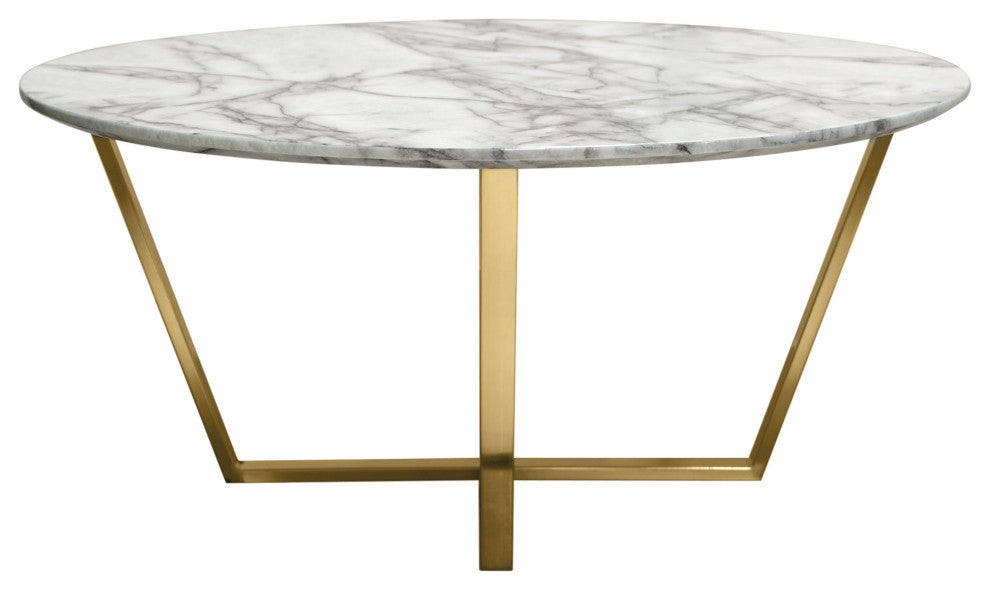 Vida 35" Round Cocktail Table, Gray