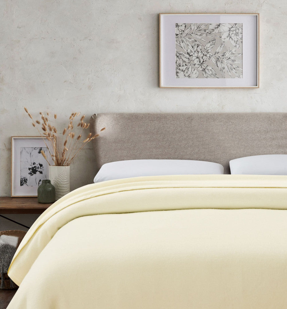 Cashmere and Superfine Merino Lambwool Blanket, Full/ Queen