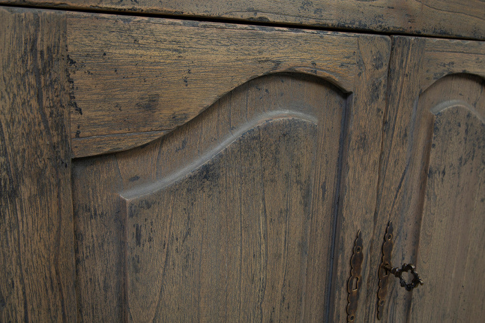 Hughes 64" Wide Sideboard, Distressed Gray Brown