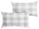 Gray Buffalo Plaid Outdoor Pillows, Set of 2, 14x24