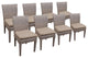 8 Florence Armless Dining Chairs Wheat