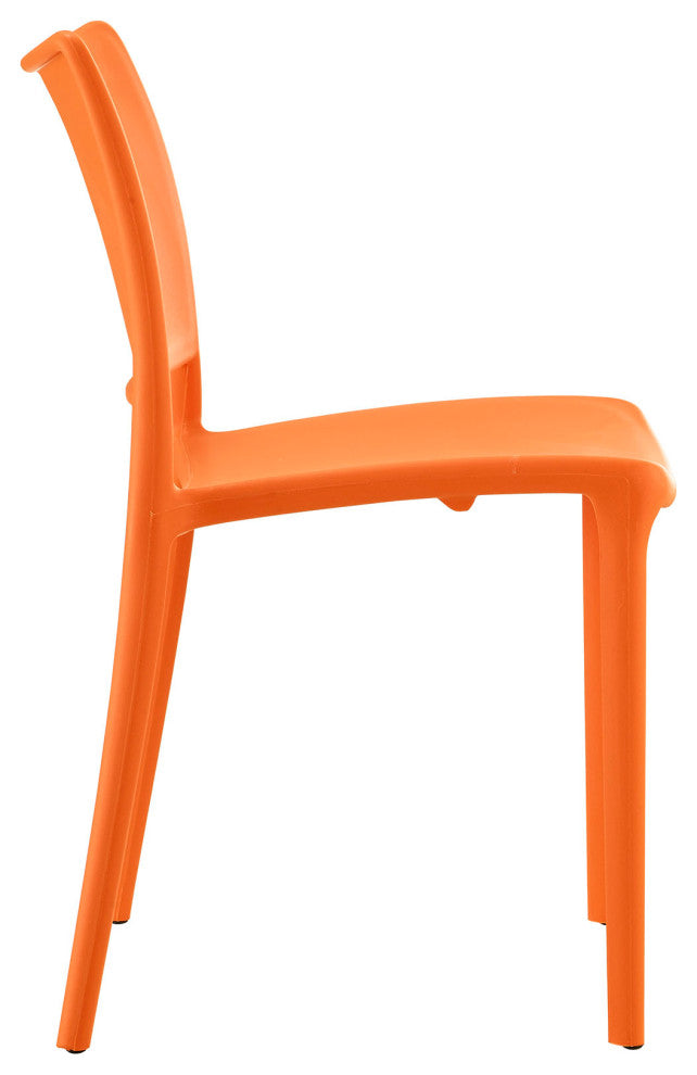 Orange Hipster Dining Side Chair Set of 2