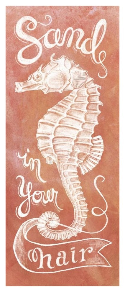 "Sea Horse Coral" Digital Paper Print by Mary Urban, 14"x32"