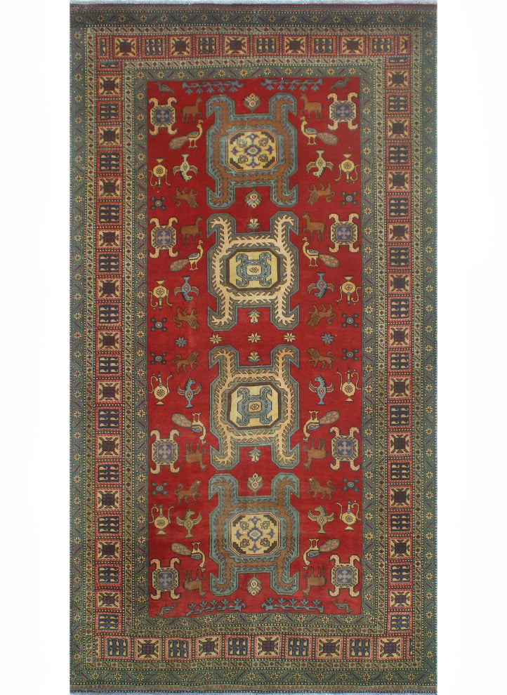 Fine Vintage Distressed Bethany Red/Beige Runner, 5'0x9'7