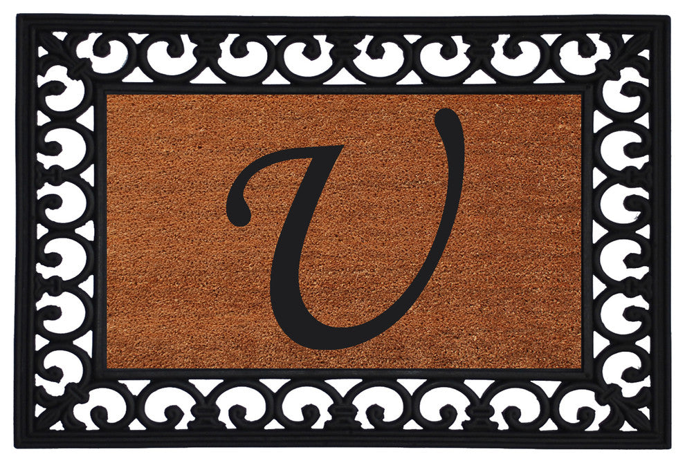 Monogram Insert Doormat 19"x25", Letter U