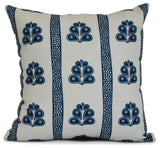 Navy Blue Wacky Stripe, Geometric Print Pillow, 20"x20"