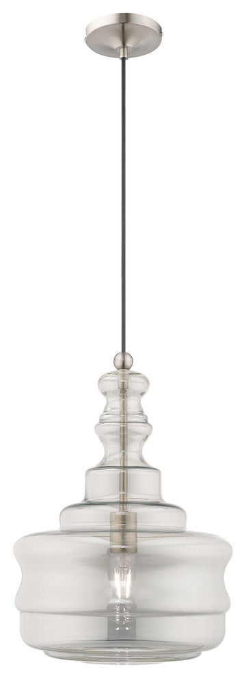 Livex Lighting Brushed Nickel 1-Light Mini Pendant