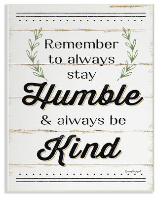 "Humble And Kind Rosemary Sprig Typography" 10x15, Wall Plaque Art