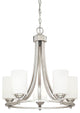 Millennium Lighting Bristo Chandelier, Satin Nickel