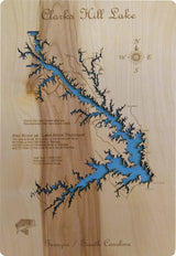 Clarks Hill Lake, Georgia/South Carolina-Wood Lake Map, Medium Standout