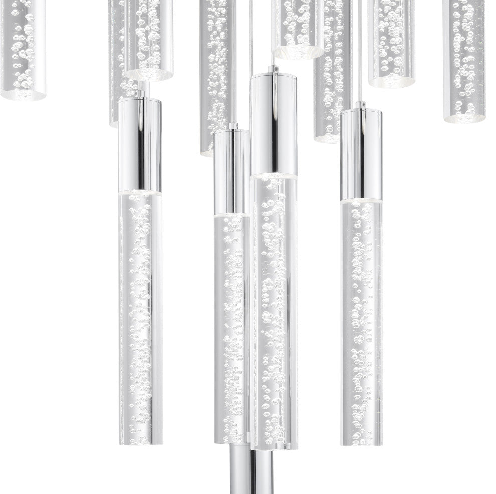 Acrylic Cylinder Chandelier// 13 Light