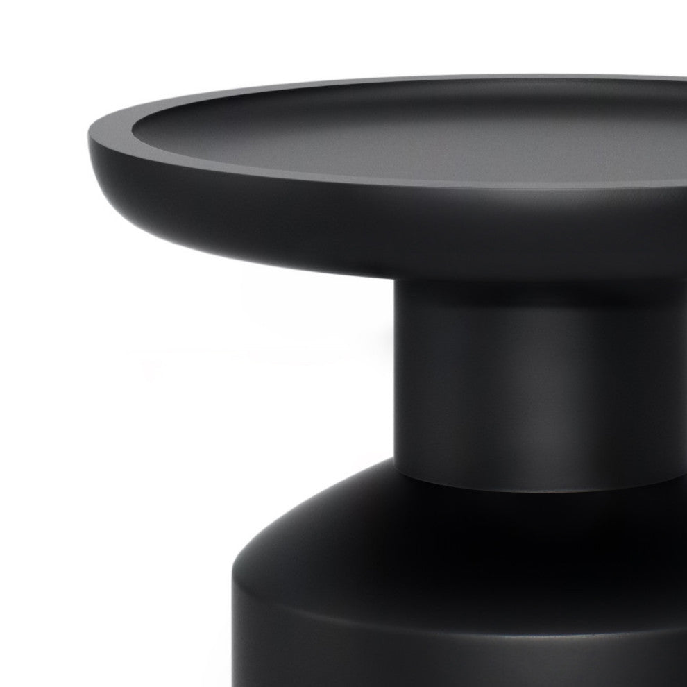 Haynes Solid Mango Wood Wooden Accent Table, Black