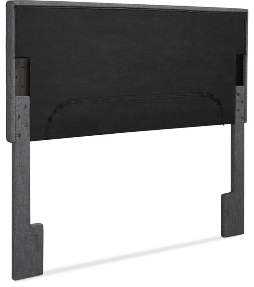 Serta Palisades Queen Upholstered Headboard in Charcoal Gray