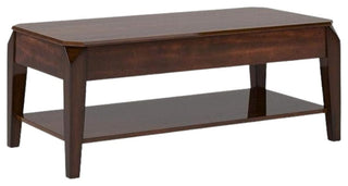 47"x23"x19" Walnut Coffee Table With Lift Top