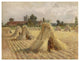 "Corn Stooks by Bray Church, 1872" Digital Paper Print by Heywood Hardy, 18"x14"