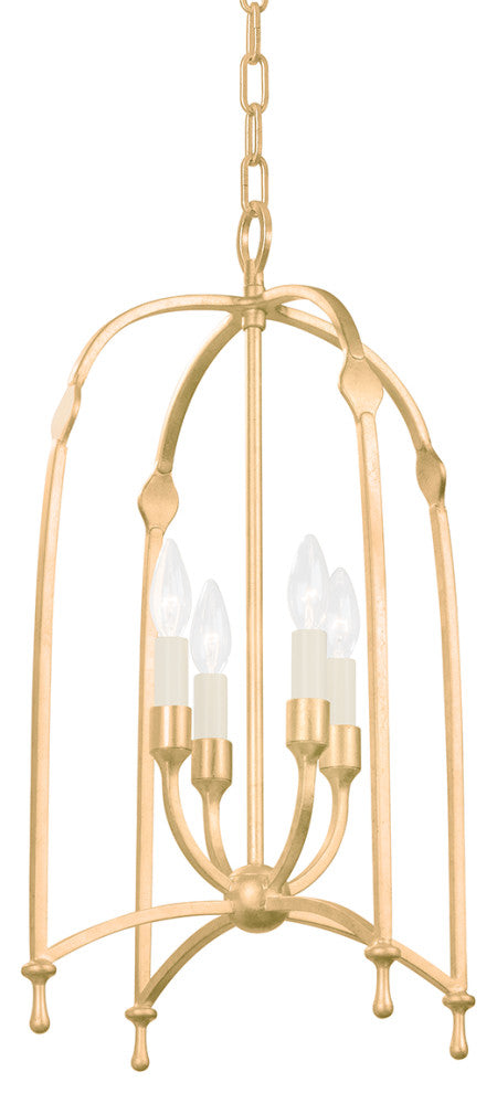 4-Light Lantern, Vintage Gold Leaf