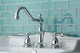 Kingston Brass Widespread Bathroom Faucet With Brass Pop-Up, Polished Chrome