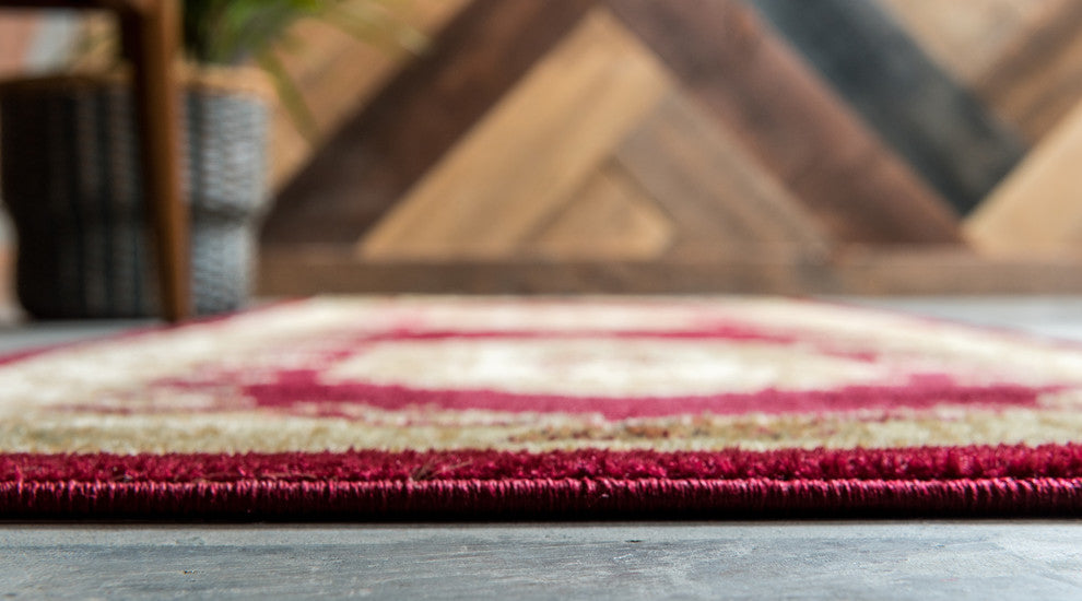 Unique Loom Red Henry Versailles 2' 2 x 6' 0 Runner Rug