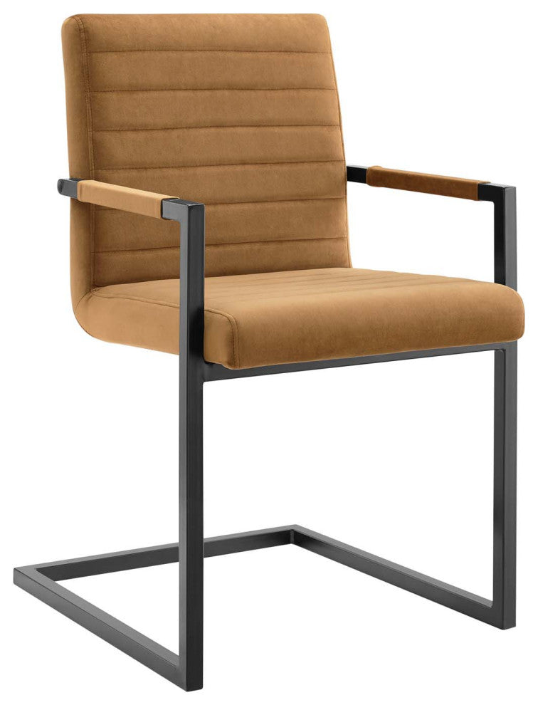 Savoy Performance Velvet Dining Chairs - Set of 2-Cognac