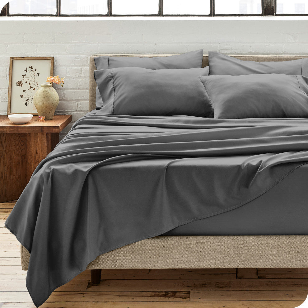 Bare Home Microfiber Pillowcases - Multi-Pack, Gray, King, Set of 4