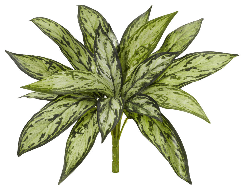 10" Variegated Silver Queen Artificial Plant, Set of 6