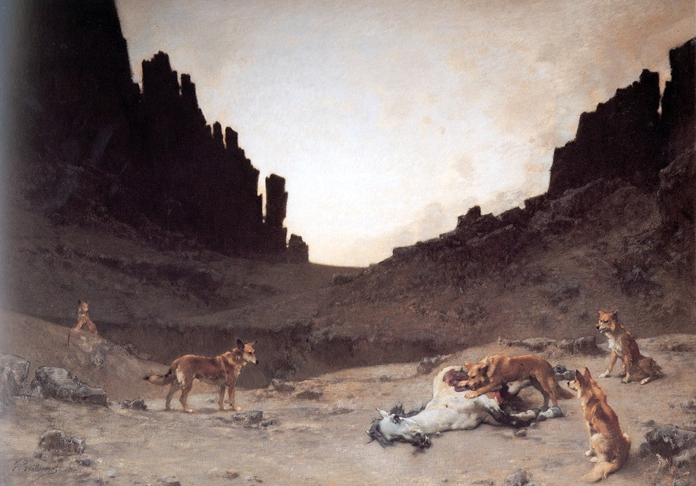 Gustave Achille Guillaumet Dogs of the Douar Wrapped Canvas