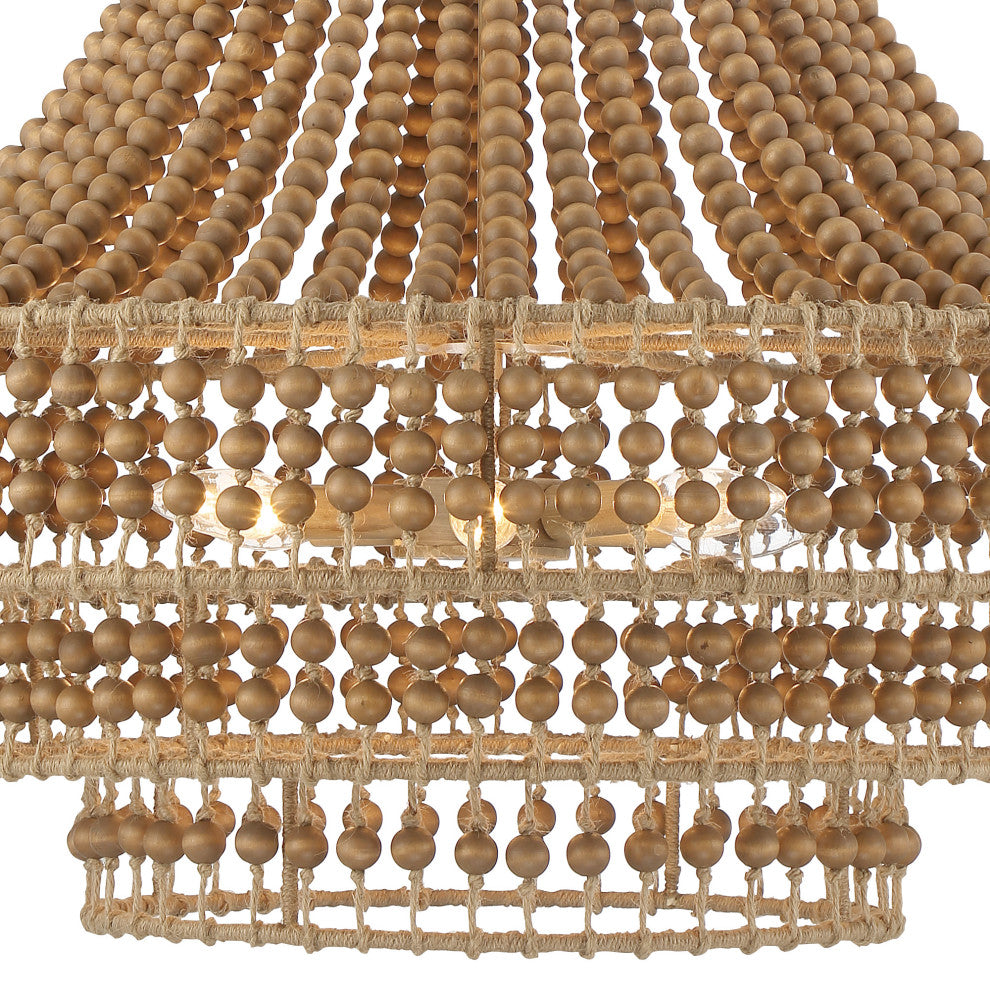 Crystorama Lighting Group SIL-B6006 Silas 6 Light 27"W Beaded - Burnished