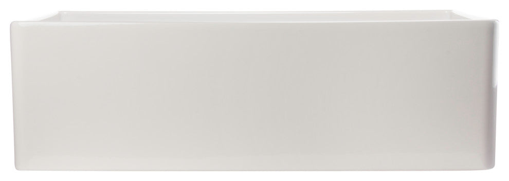 Alfi Brand 33" White Smooth Single Bowl Fireclay Farm Sink