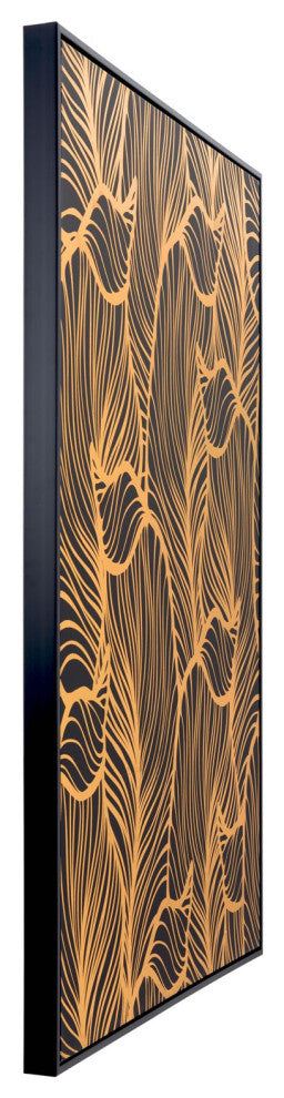 Wall Art, Canvas, Black, Gold, Living Lounge Cafe Room Hotel Lobby Hospitality