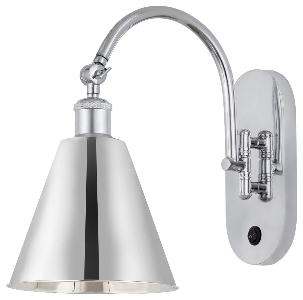 Ballston Cone Sconce, Polished Chrome