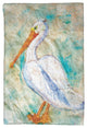 Pelican on Rice Kitchen Towel - Two Sets of Two (4 Total)