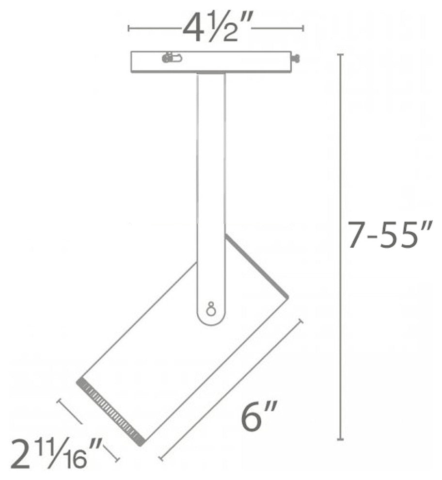 Silo X20 LED Monopoint With 18" Extension 2700K, Black