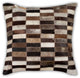 HomeRoots 18" x 18" x 5" Superb Tricolor Torino Kobe Cowhide Pillow