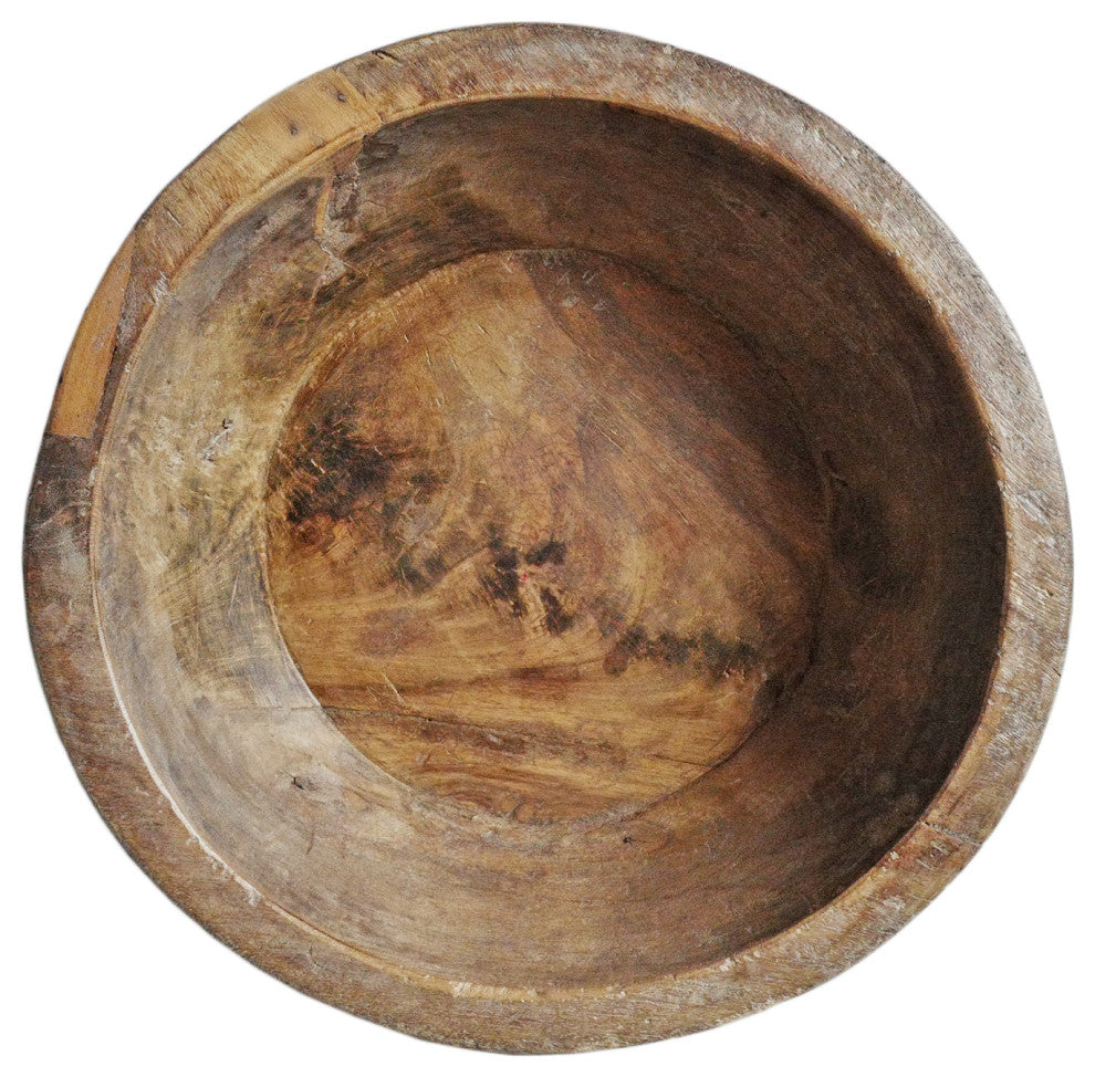 Consigned India Teak Wood Bowl